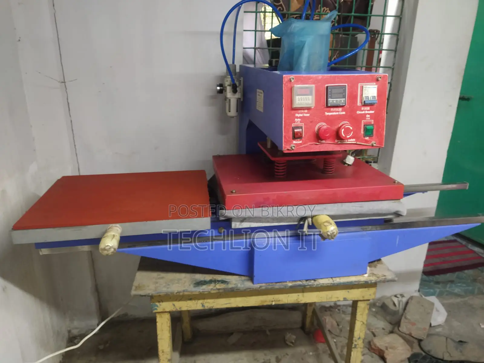 Hydraulic Auto Heat Press Machine With Compressor – For Sale