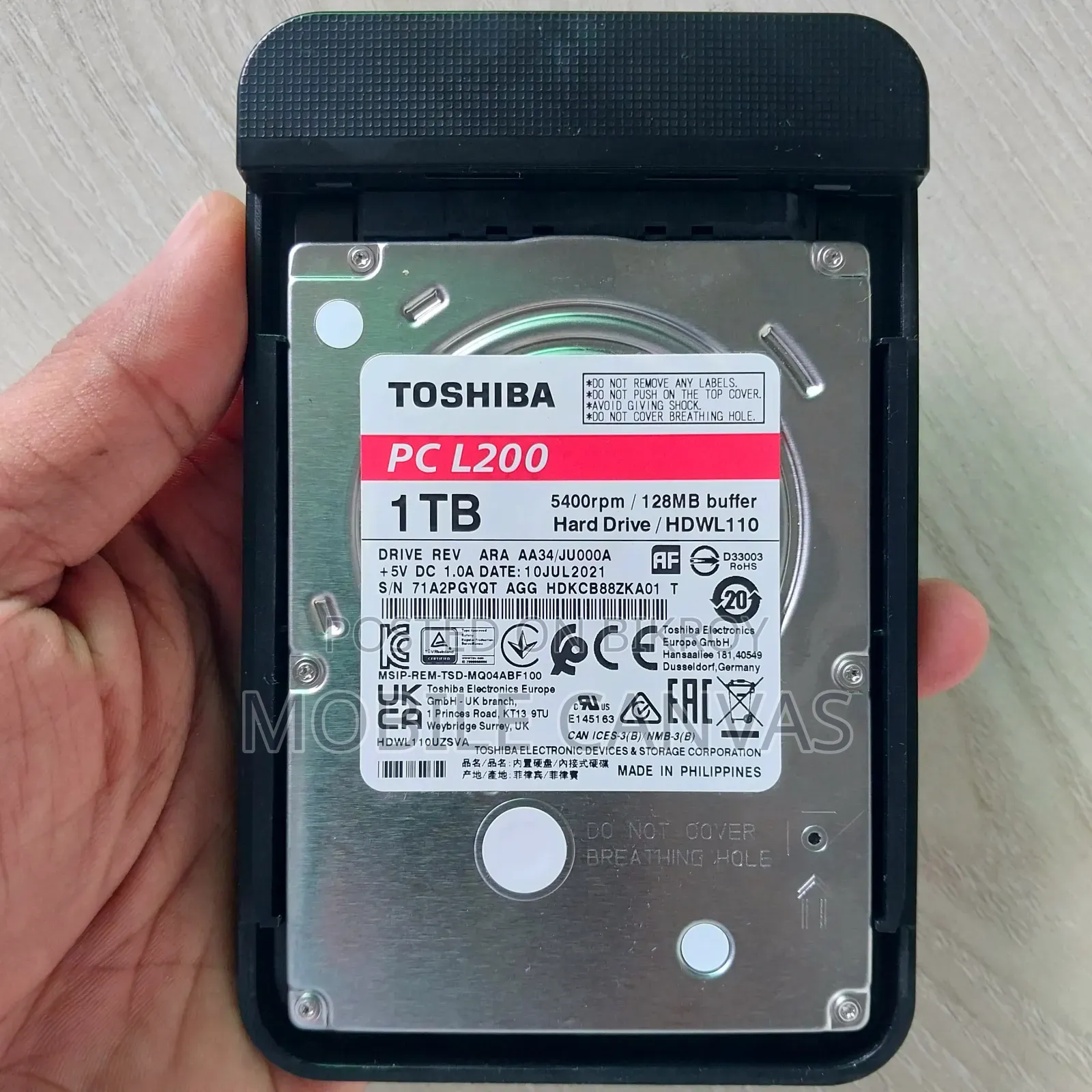 Toshiba Laptop Hard Disk With Case