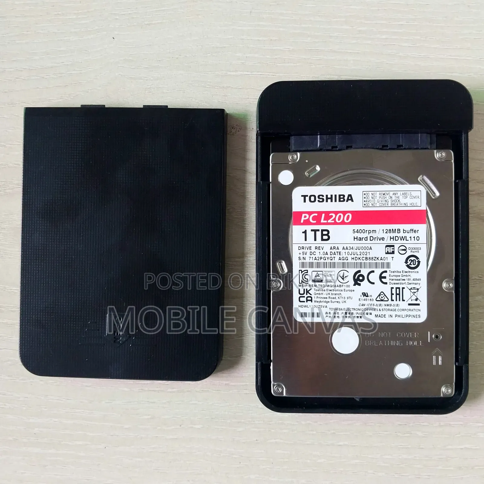 Toshiba Laptop Hard Disk With Case