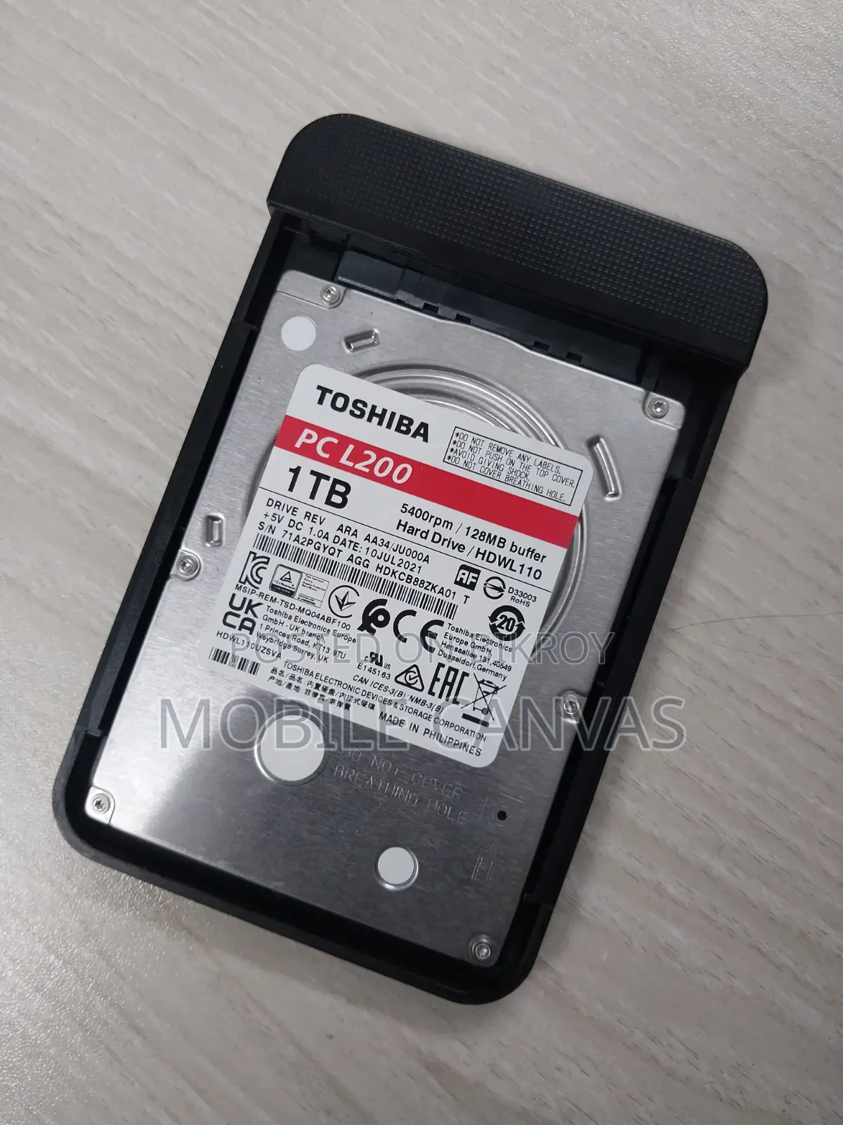 Toshiba Laptop Hard Disk With Case