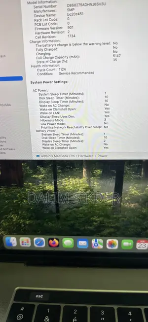 Laptop Apple MacBook Pro 2018 16GB Intel Core i7 SSD 256GB