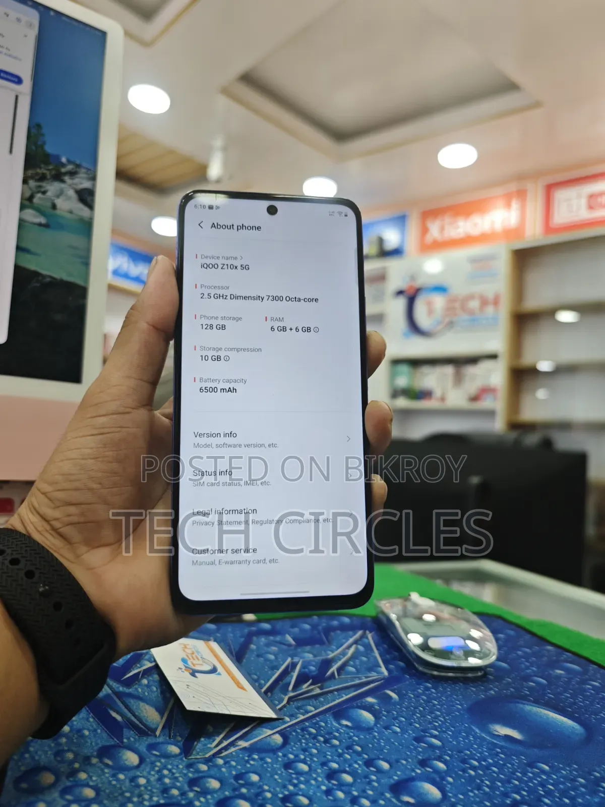 iQOO Z10x 128 GB Blue
