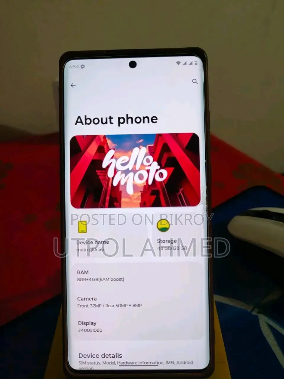 Motorola Moto G85 128 GB Yellow
