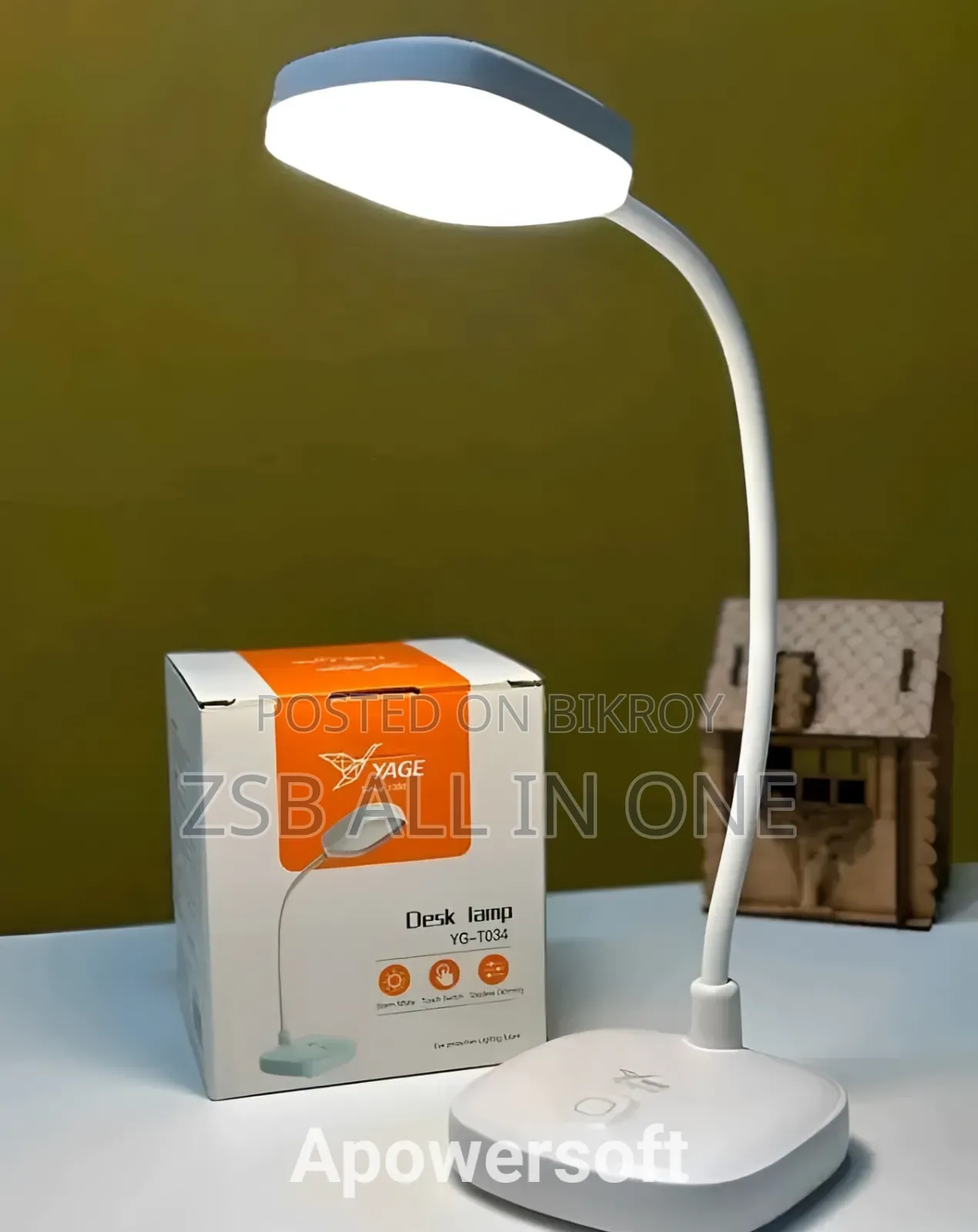 YAGE YG-T034 Portable LED Reading Lamp With Touch Switch Stepless