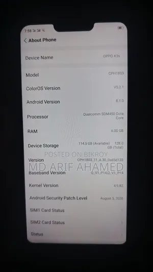 Oppo A3s 256 GB Red