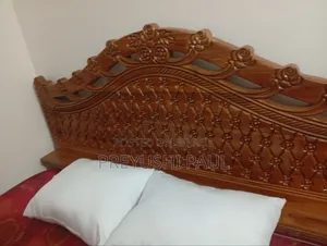 ৬" ৭ সেগুন কাঠ খাট