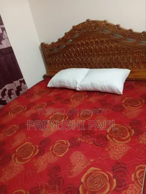 ৬" ৭ সেগুন কাঠ খাট
