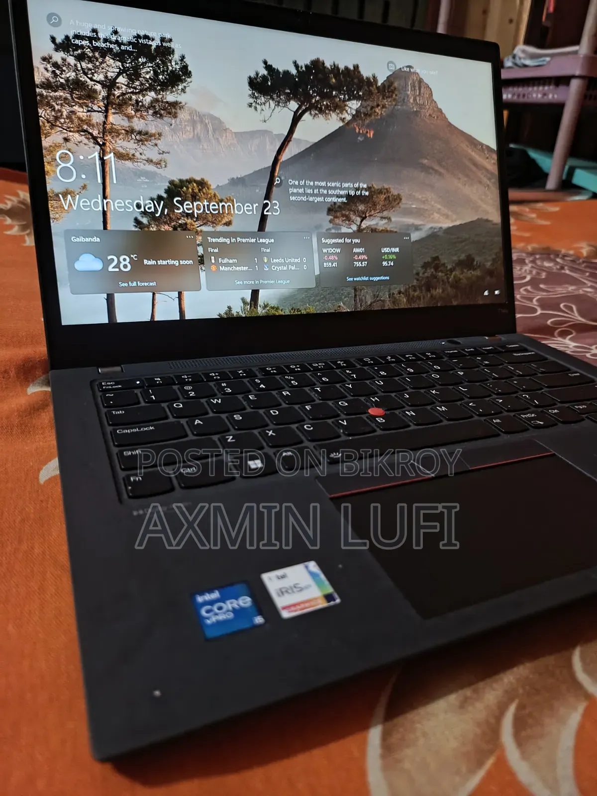 Laptop Lenovo ThinkPad T14s Gen 1 8GB Intel Core i5 SSHD+SSD 256GB