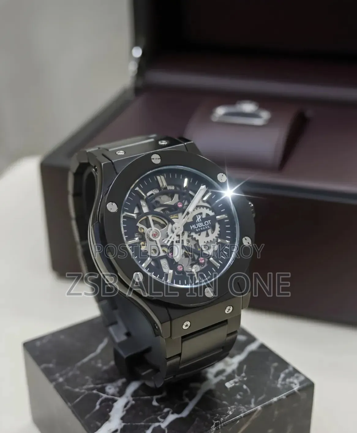 Premium Automatic Skeleton Watch (Works Without Battery)