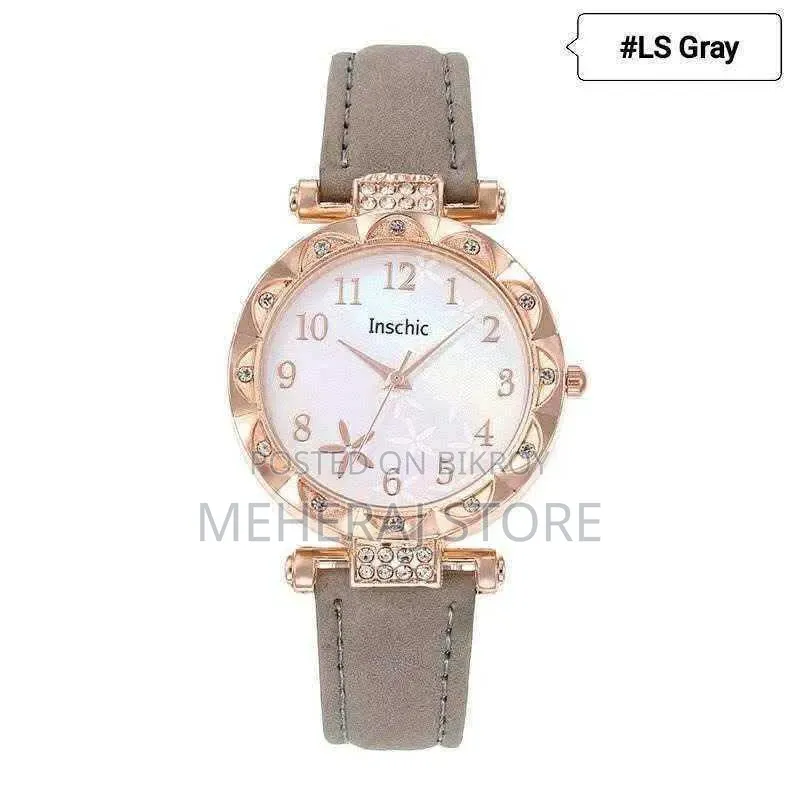 Fashion Flower Circle Dial Rhinestone Watch