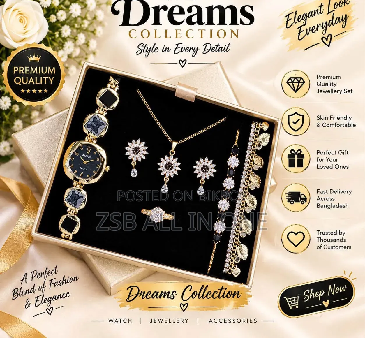 Premium Jewelry & Watch Gift Set