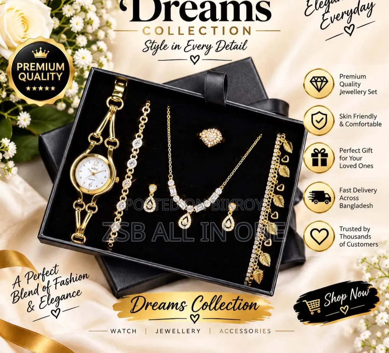 Premium Jewelry and Watch Gift Set New Update