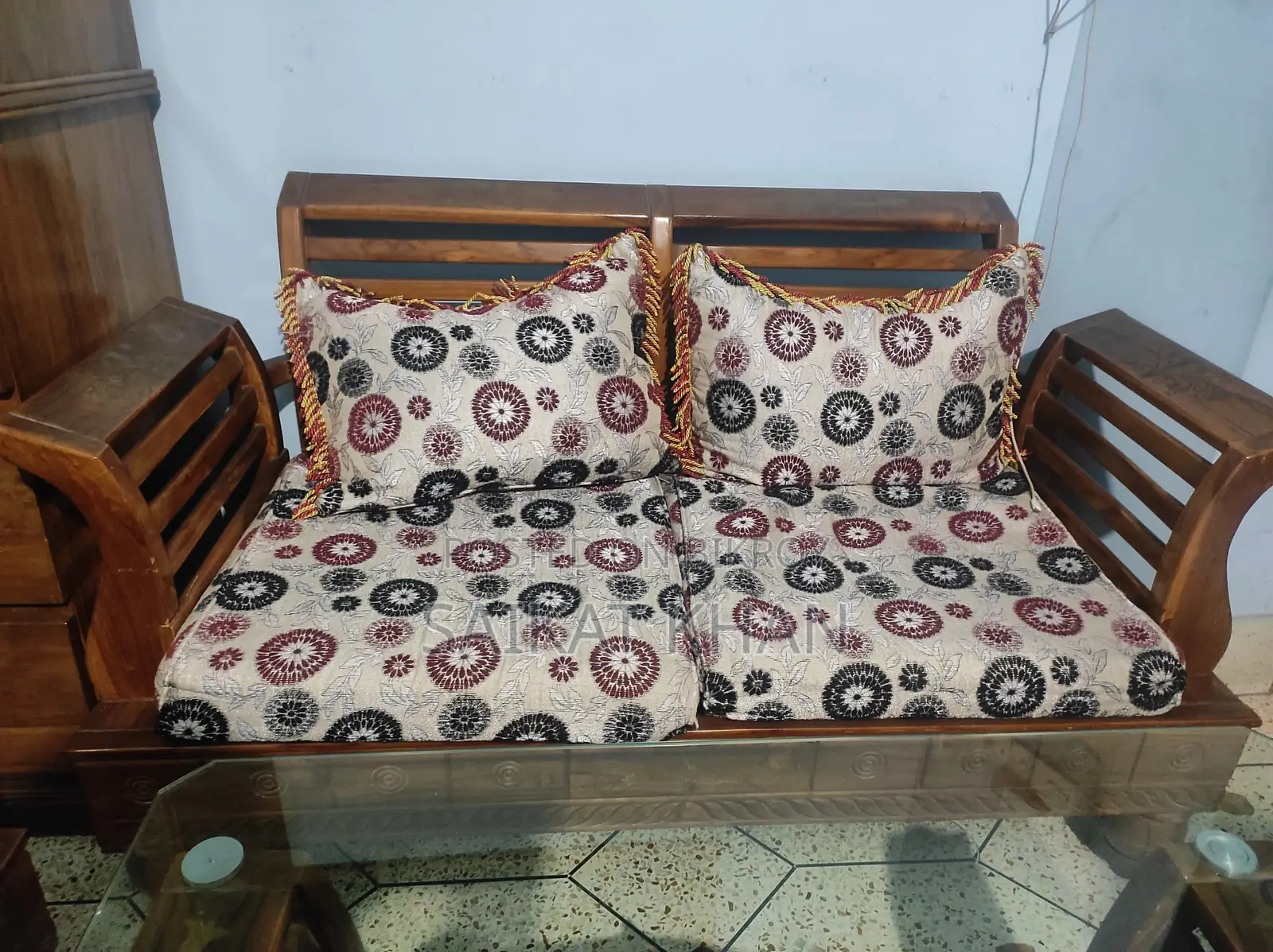 Chittagong Teak Wood Premium Sofa Set and Tea Table