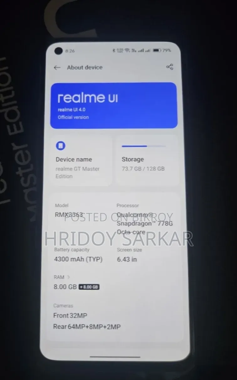 Realme GT Master Edition 128 GB Blue