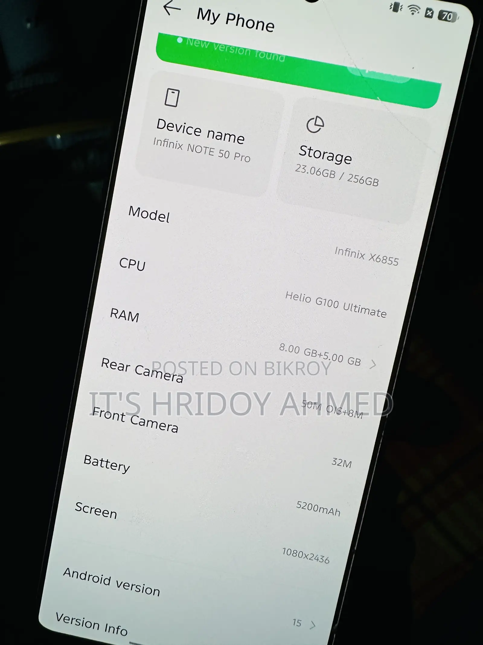 New Infinix Note 50 Pro 256 GB Gray