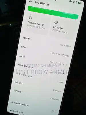 New Infinix Note 50 Pro 256 GB Gray