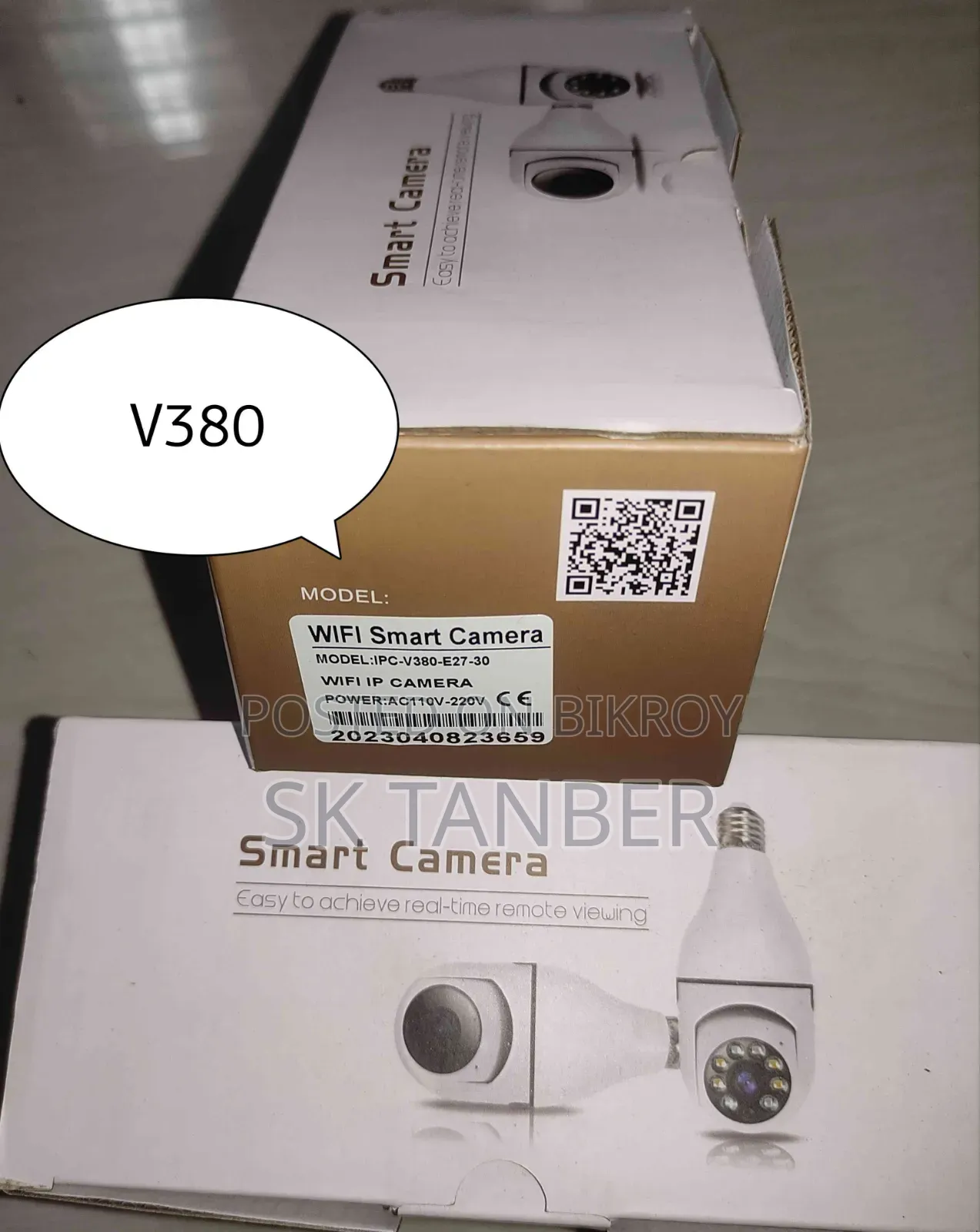 V380 3mp E27 Bulb Wifi Camera PTZ
