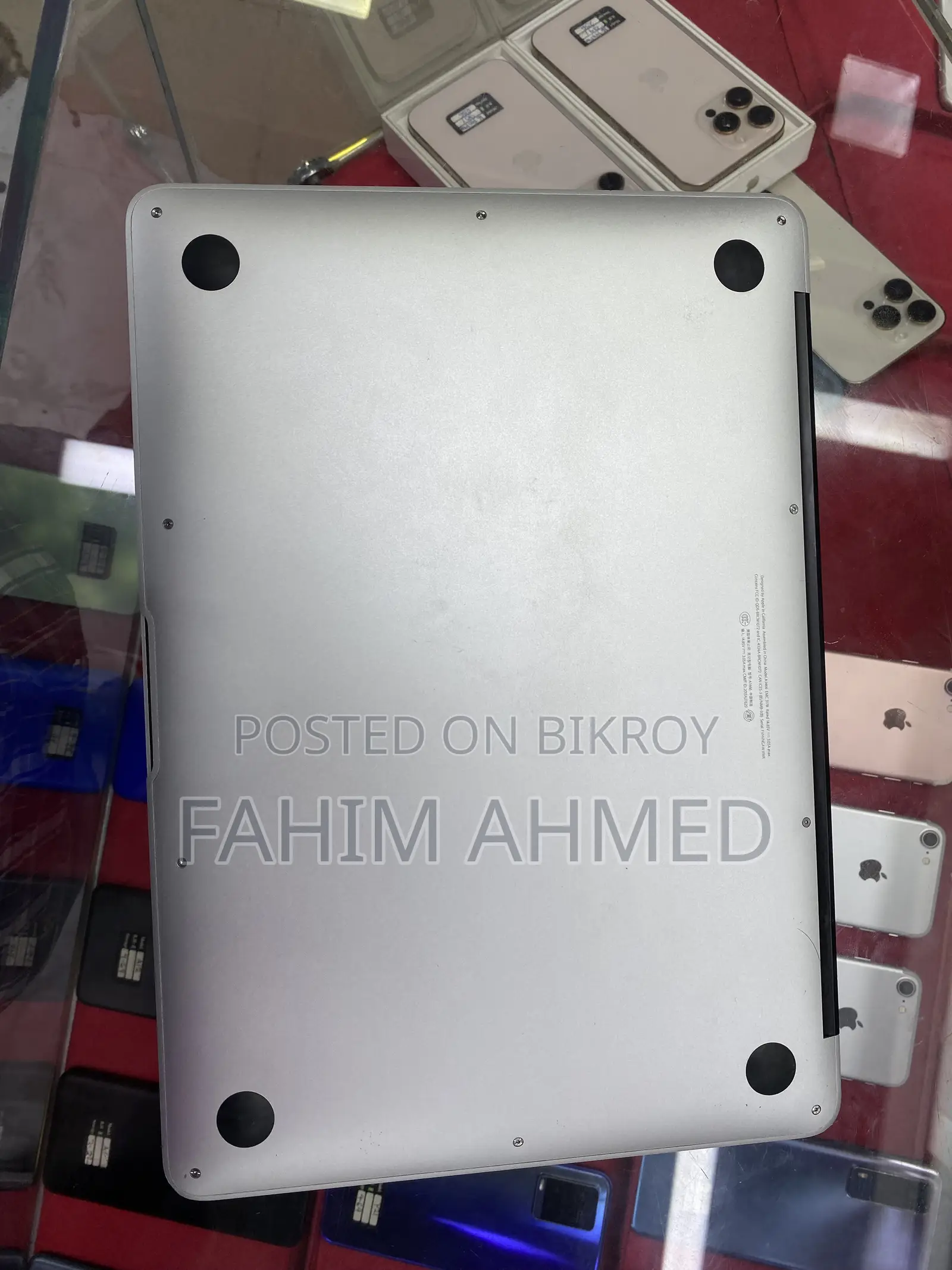 ল্যাপটপ অ্যাপল ম্যাকবুক এয়ার ২০১৭ ৮জিবি এইচডিডি+এসএসডি ১২৮জিবি