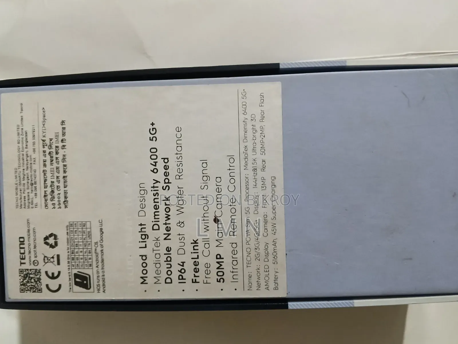 Tecno Pova Slim 5G 256 GB Black