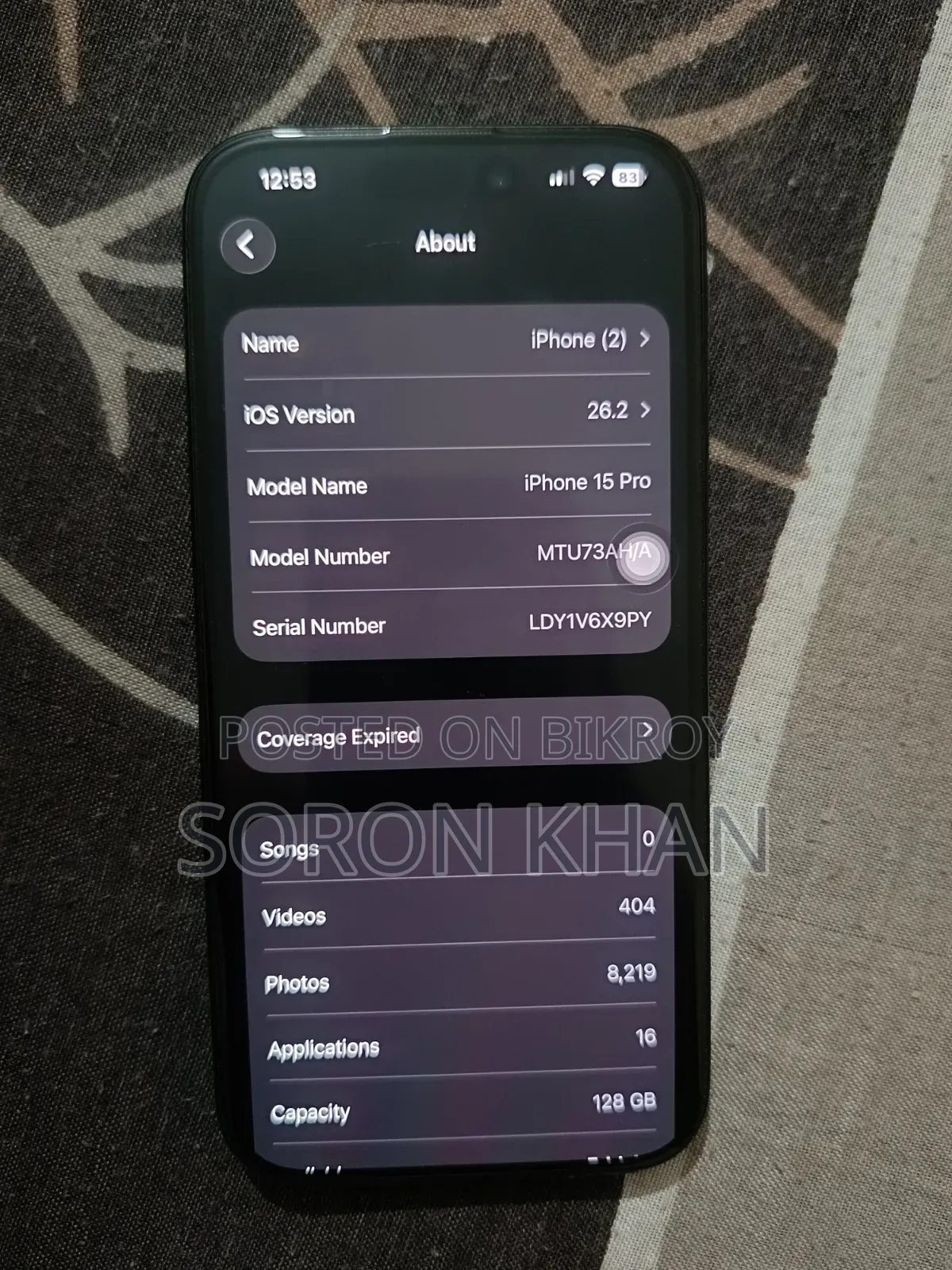 Apple iPhone 15 Pro 128 GB Black