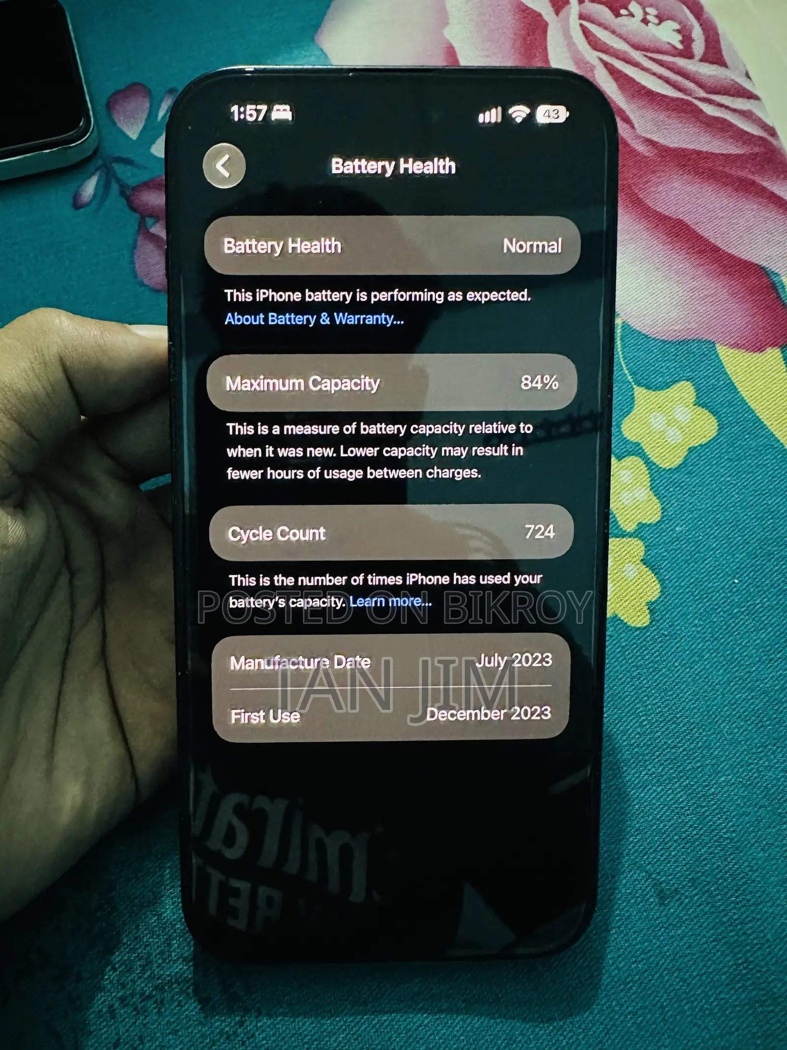 Apple iPhone 15 Plus 128 GB Black