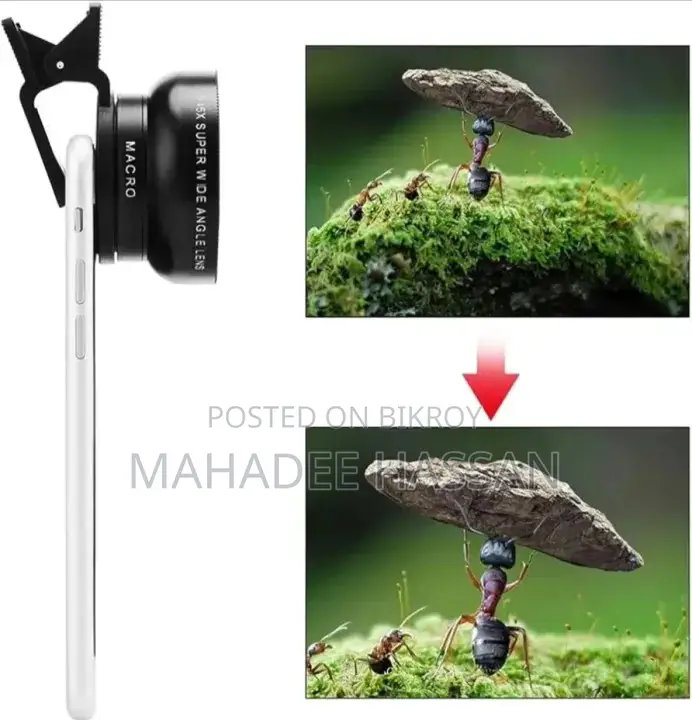 [New] 3 in 1 Clip Camera Lens Kit 180° Fish Eye | 0.67X Wide Angle