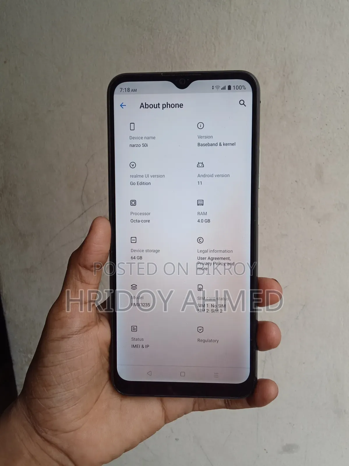 Realme Narzo 50i 64 GB Black