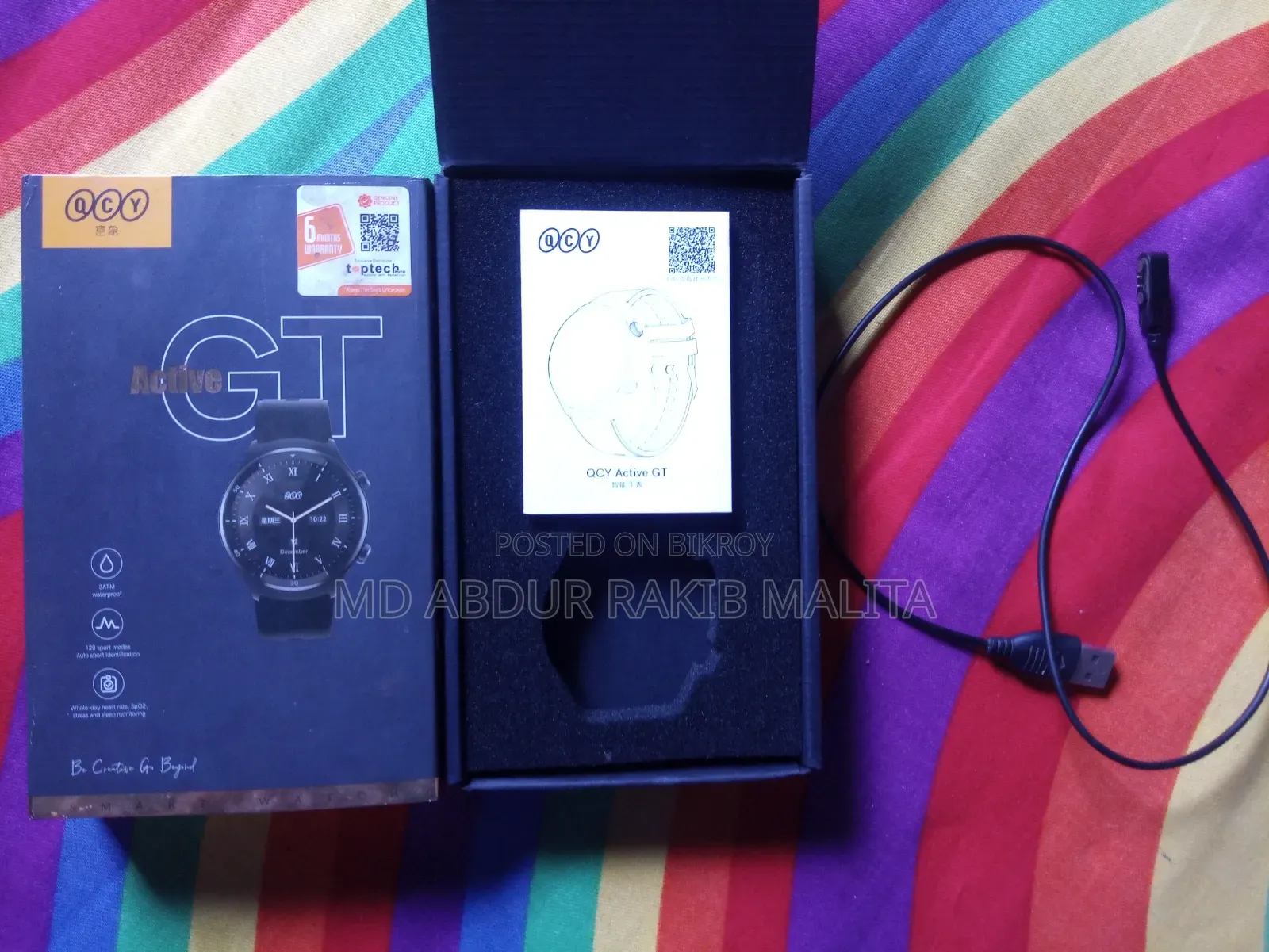 QCY Active GT Smart Watch with 3ATM Water Resistance