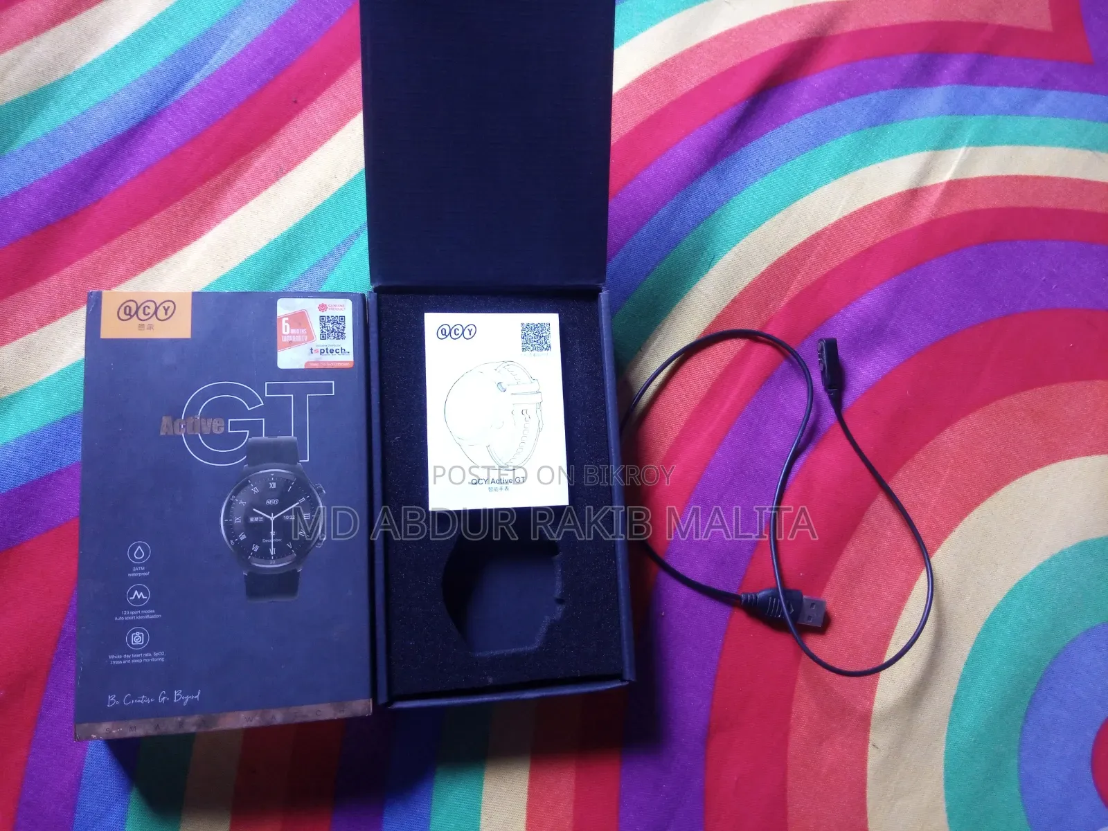 QCY Active GT Smart Watch with 3ATM Water Resistance