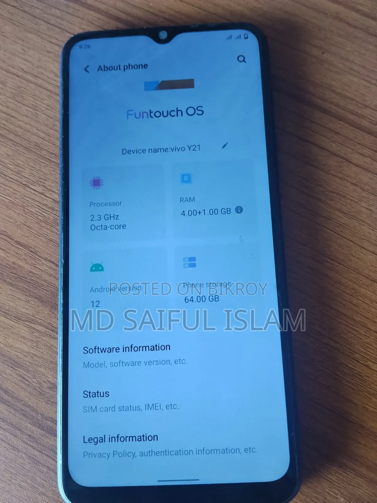 Vivo Y21 64 GB Black