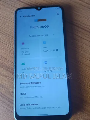 Vivo Y21 64 GB Black
