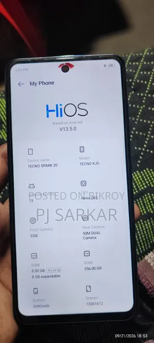Tecno Spark 20 256 GB Blue