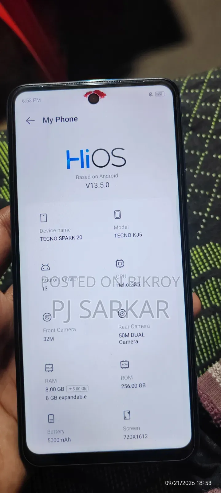 Tecno Spark 20 256 GB Blue