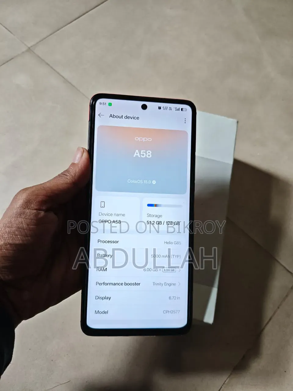 Oppo A58 128 GB Black