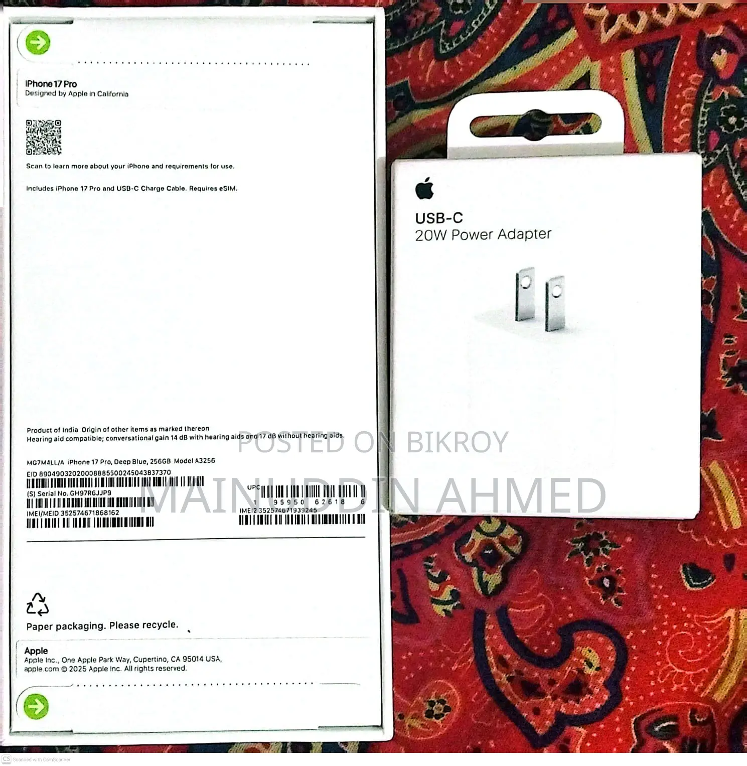 New Apple iPhone 17 Pro 256 GB Purple