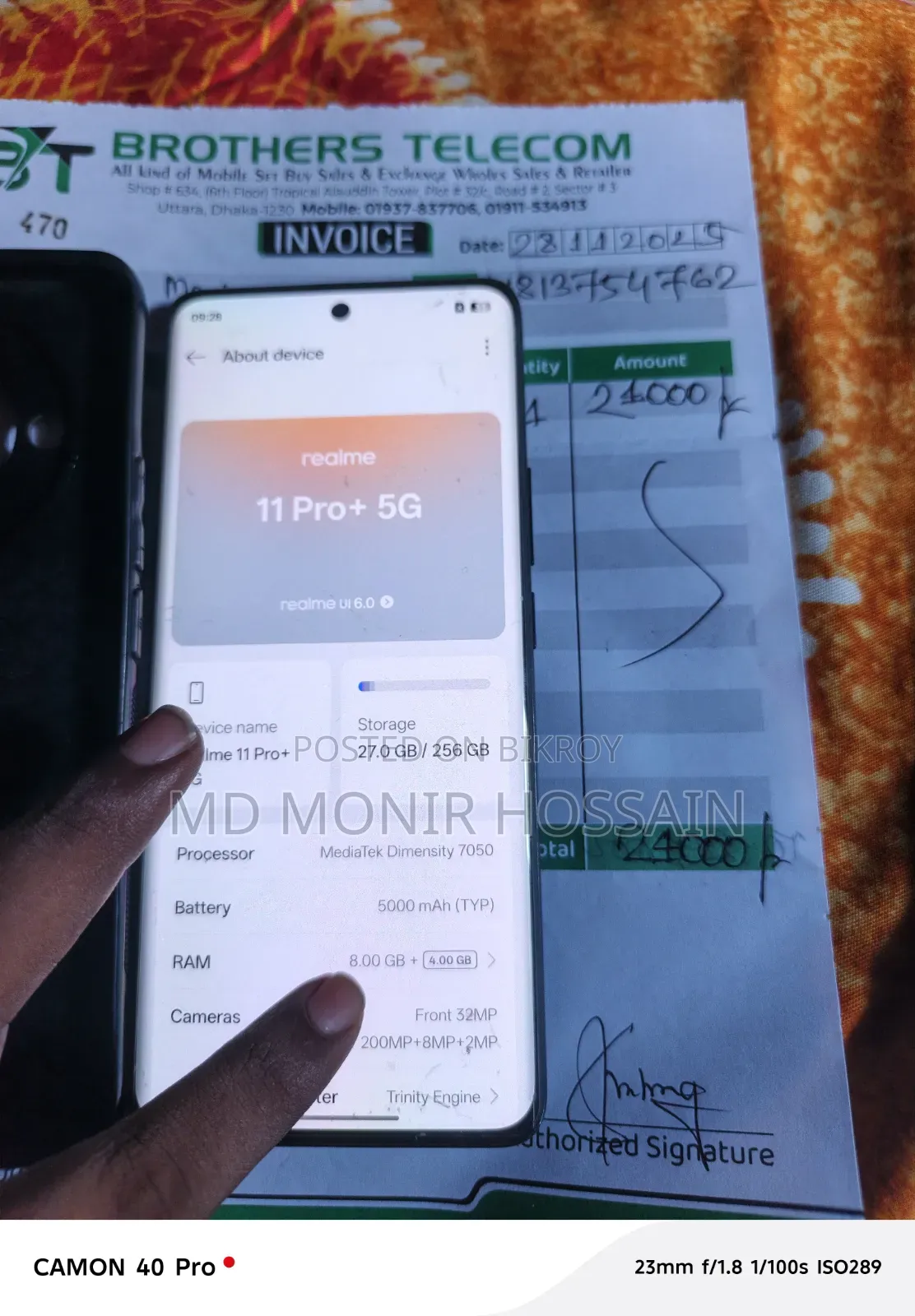 Realme 11 Pro+ 256 GB Black