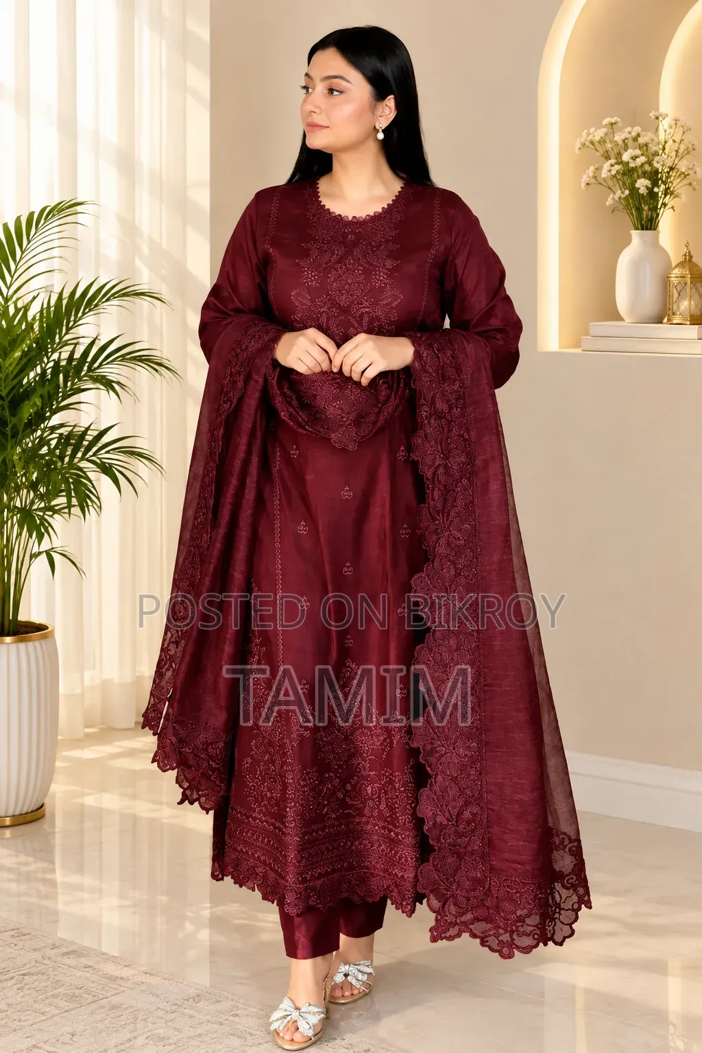 এমব্রয়ডারি থ্রি পিস
