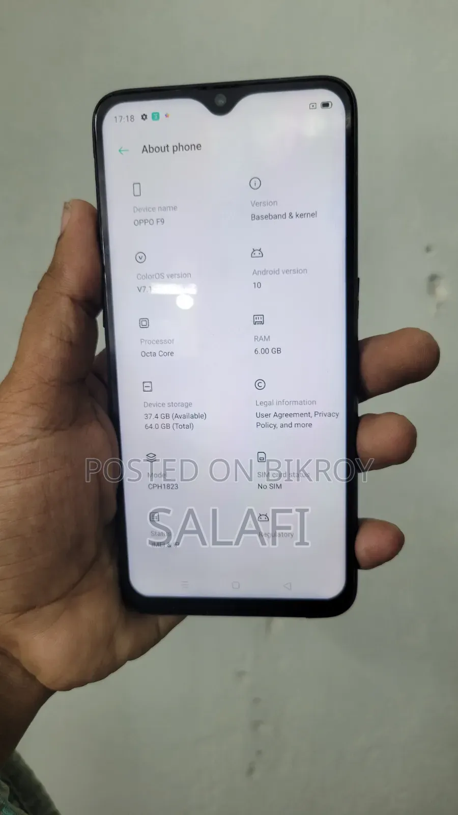 Oppo F9 64 GB Blue