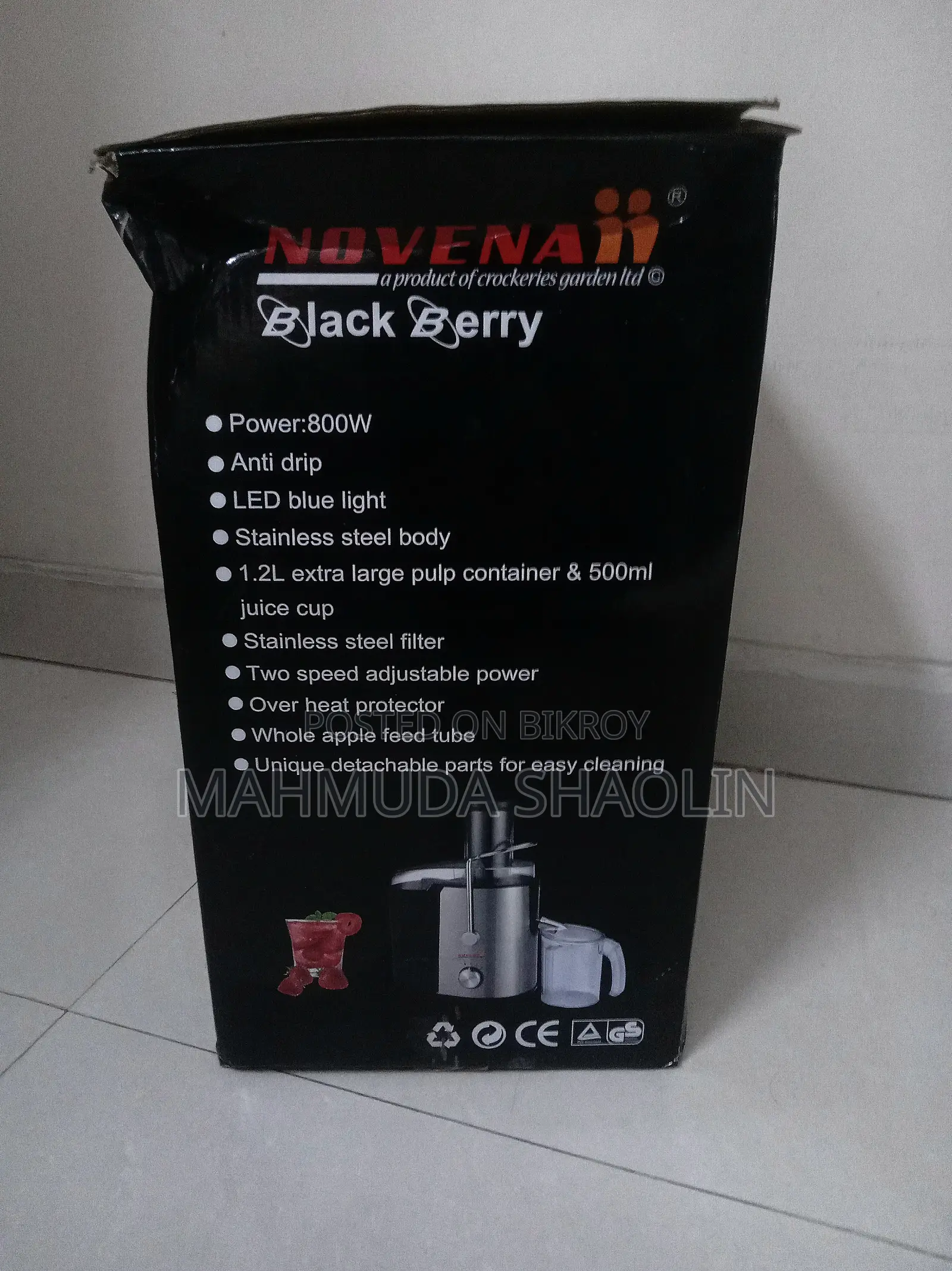Novena NJ-177 800W Electric Juicer