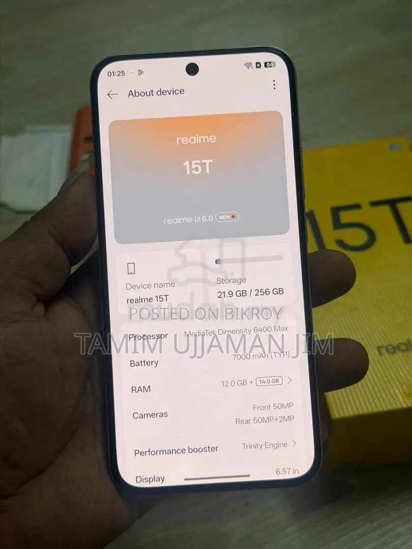 Realme 15T 256 GB Black