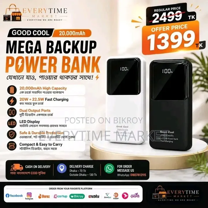 Good Cool D107 Power Bank 20000mah