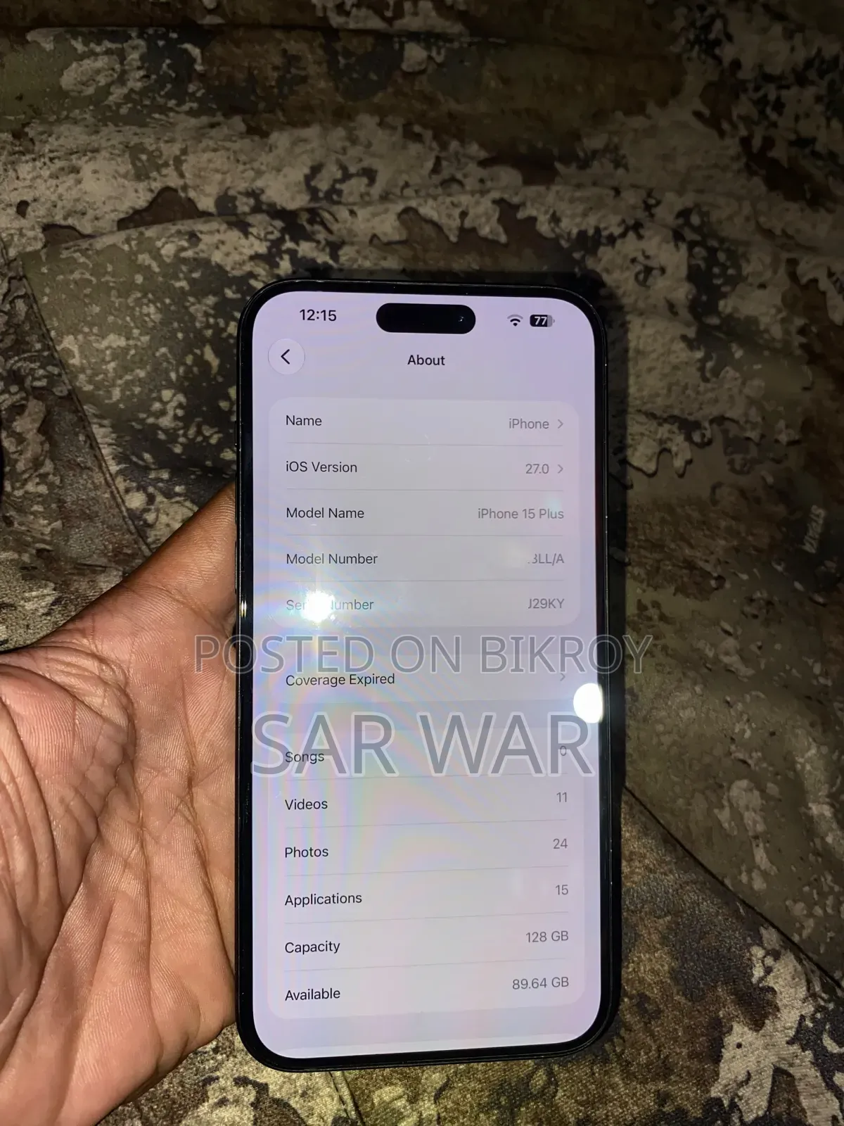 Apple iPhone 15 Plus 128 GB Black