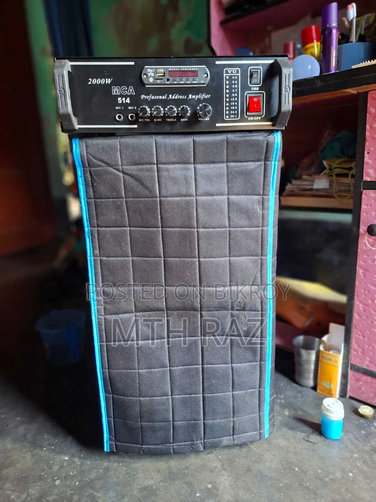 Amplifier with 12-inch speaker box