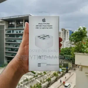 iPhone 14 Pro Max 20W USB-C Power Adapter + USB-C to Lightning Cable
