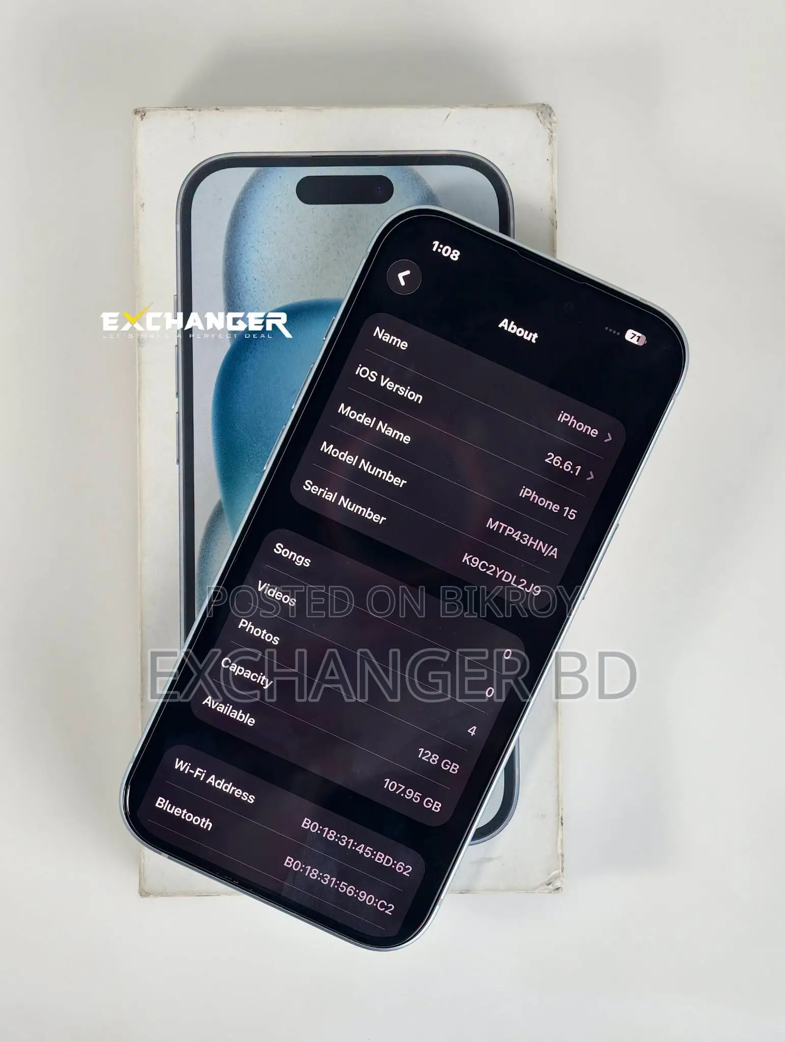 Apple iPhone 15 128 GB Blue