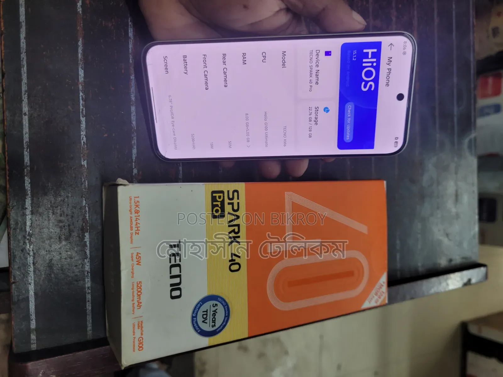 Tecno Spark 40 Pro 128 GB White