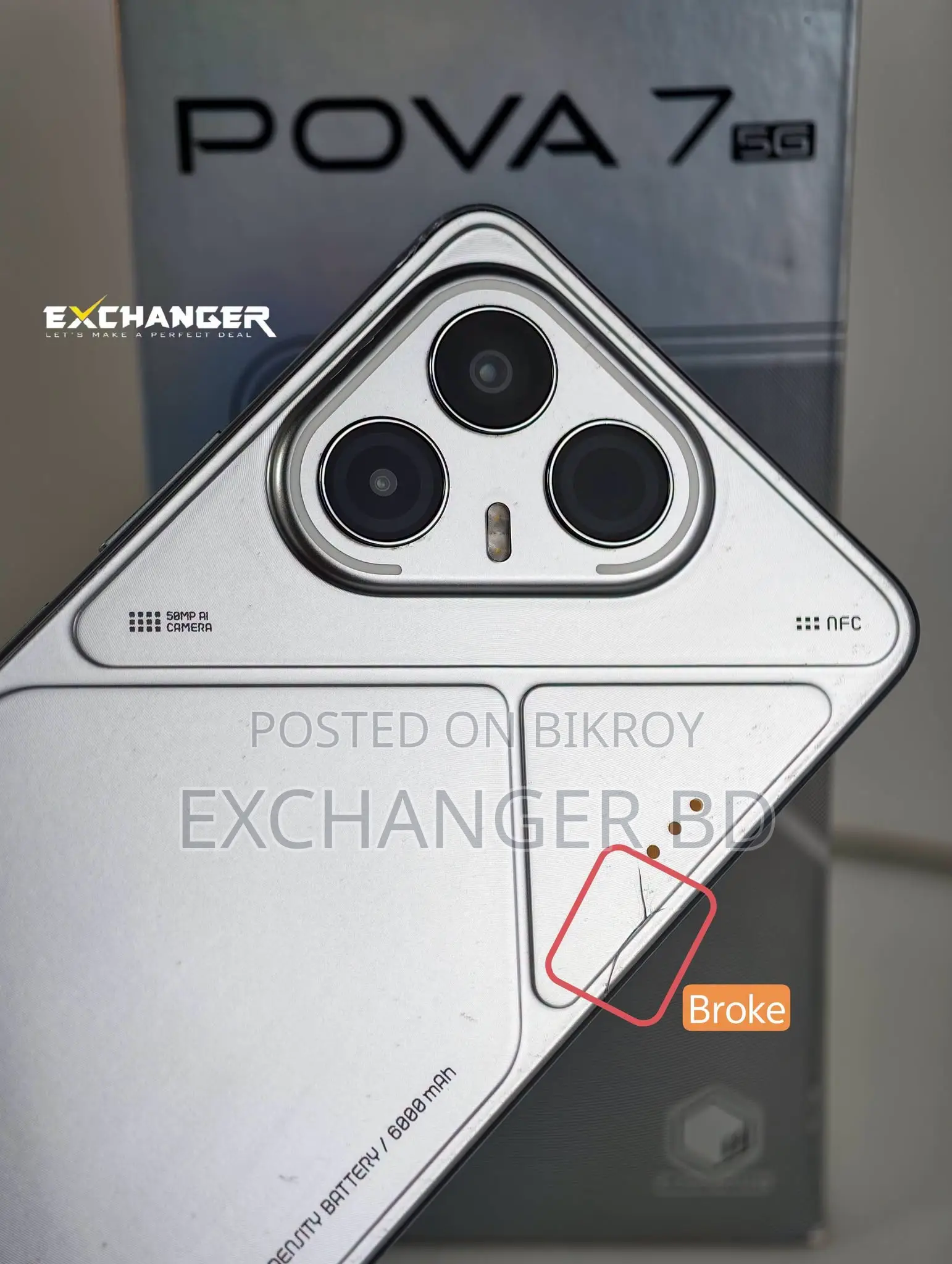 Tecno Pova 7 5G 256 GB Silver