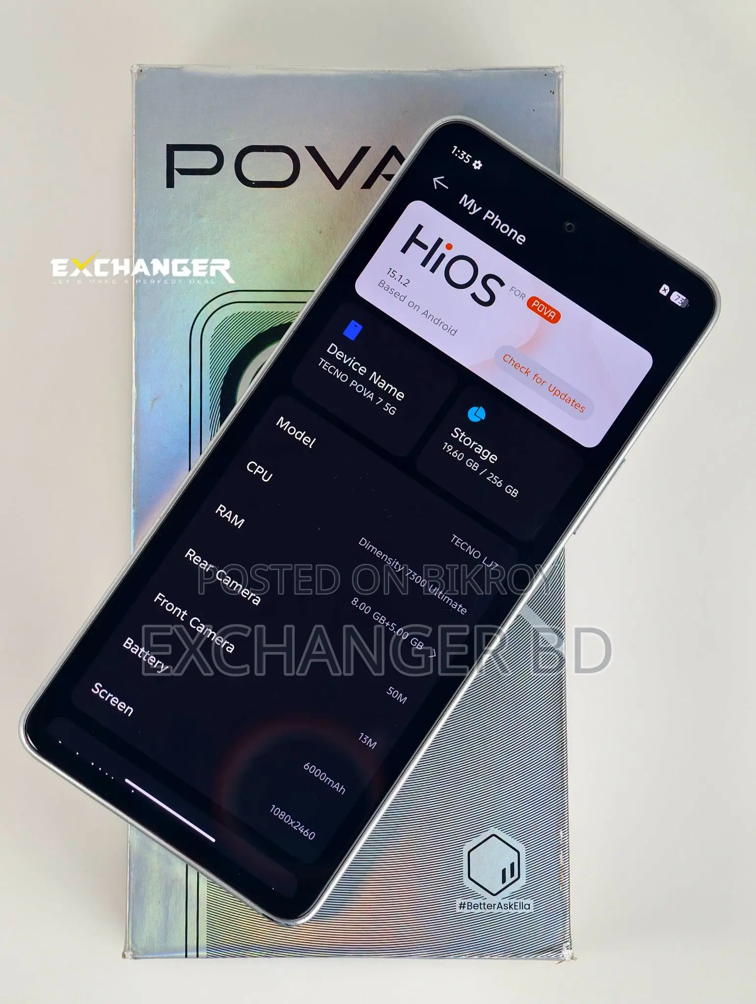 Tecno Pova 7 5G 256 GB Silver