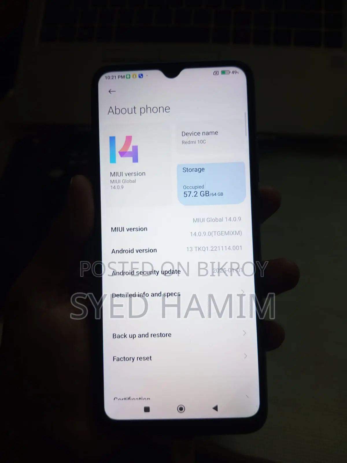 Xiaomi Redmi 10C 64 GB Blue