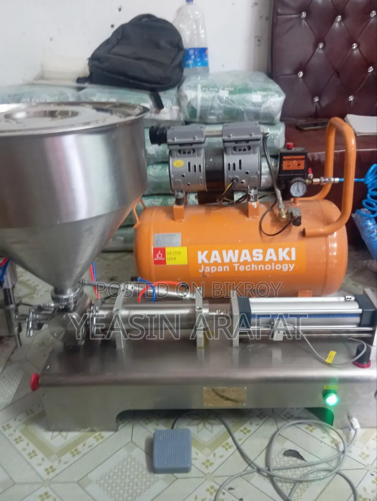 Semi-automatic Piston Filling Machine and Air Compressor